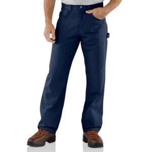 Carhartt Navy Blue Loose Original Fit Cotton Pants